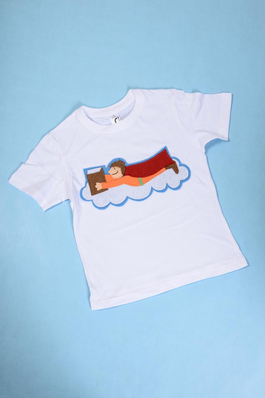 Camiseta niño/a Súperlector volando | 00046